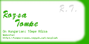 rozsa tompe business card